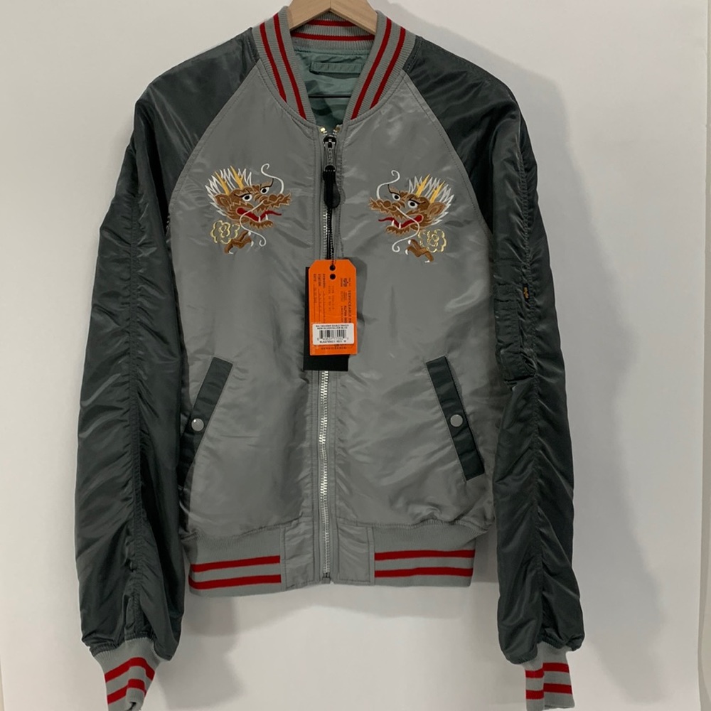 Alpha Industries Mens Reversible Double Dragon Jacket Size: Medium